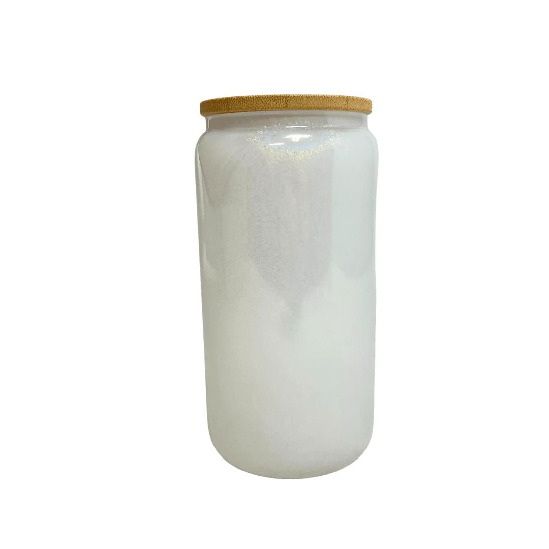 16oz "Life is like a Book" White Holographic Glass Cup